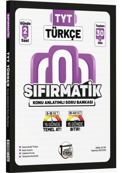 Ders Platosu Tyt Türkçe Sıfırmatik Konu Anlatımlı Soru Bankası