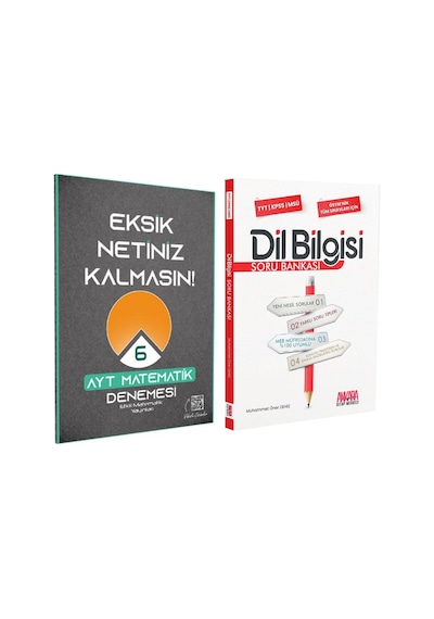 Etkili Matematik Ayt Matematik Eksik Netiniz Kalmasın 6 Deneme Ve Akm Dil Bilgisi Soru Bankası Seti