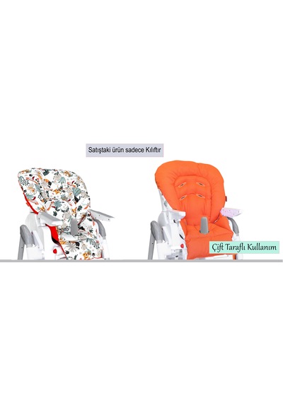 Leke Tutmaz Organik Mama Sandalyesi Minderi & Kılıfı Max-M Germanyg One Size Pembe