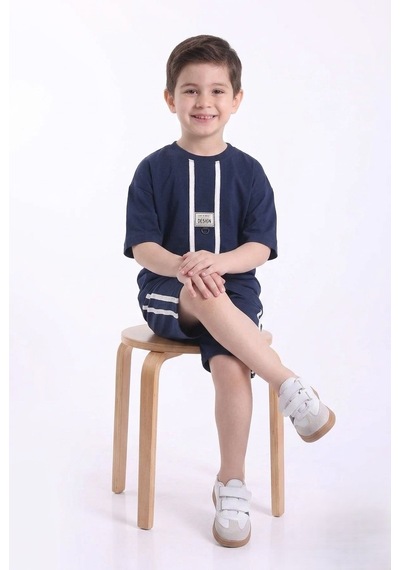 Mnk Baby & Kids Erkek Çocuk Baskılı Oversize Kısa Kollu Şortlu 2li Takım M00843 Lacivert Mnk Baby & Kids Erkek Çocuk Baskılı Oversize Kısa Kollu Şortlu 2li Takım M00843 Lacivert