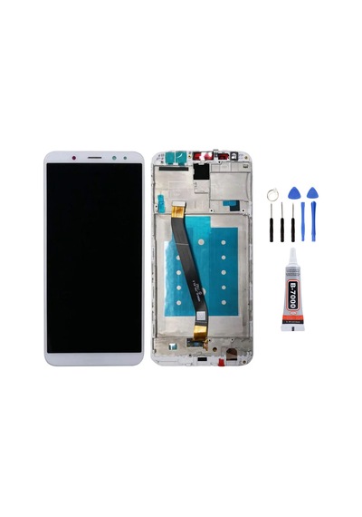 Huawei Mate 10 Lite Çıtalı Beyaz Uyumlu Ekran Lcd Dokunmatik Tamir Seti Ve Yapıştırıcı Yanında Yedcom