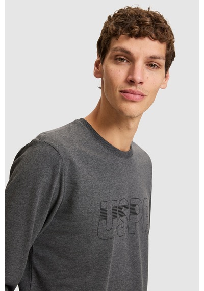 U.S. Polo Assn. Erkek Antrasit Melanj Pijama Takımı 50333262-vr081
