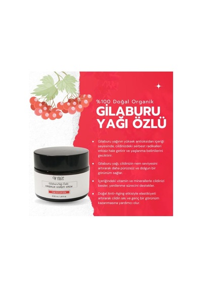 Vi&Op Cosmetics Gilaburu Yağı Özlü Kırışıklık Karşıtı Cilt Bakım Kemi 50 ML