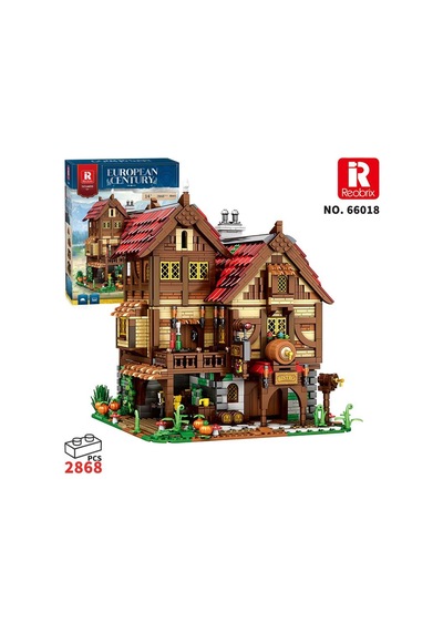 Reobrix 66018 Orta Çağ Bistrosu Yaratıcı Yapı Blok Seti Building Blocks Medieval Bistro -2831 Parça
