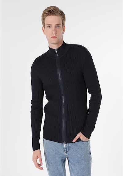 Colin's Colins Slim Fit Erkek Lacivert Hırka Cl1055784 Q1.v2 Mnv Mavi