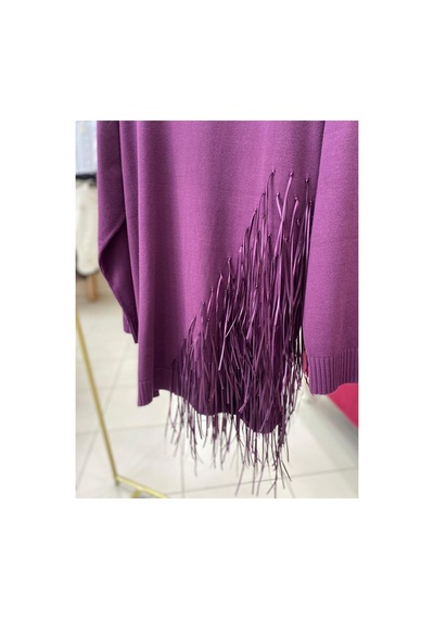 Missemramiss Rope Basic Triko Tunik Mor - 668031196 Mor