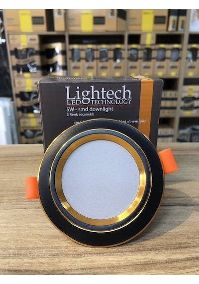 5 Watt 3 Renk Led Spot Siyah Gold Kasa Beyaz-günışığı-ılık Beyaz