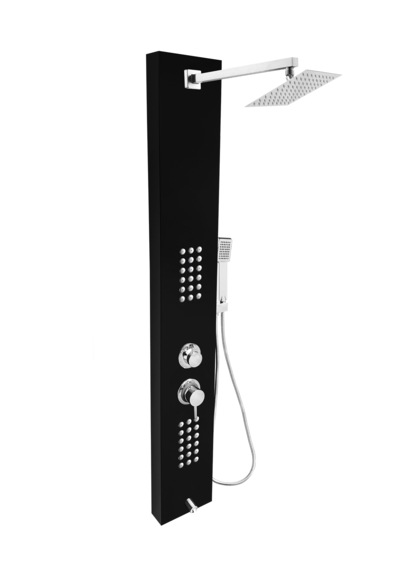 Aurel Lena Siyah Victoria Masajlı Duş Sistemi Siyah