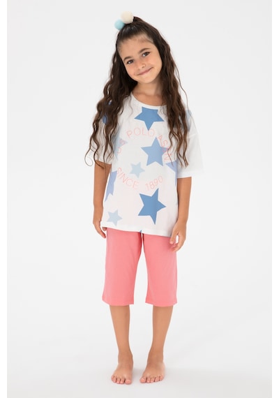 U.s. Polo Assn. Kız Çocuk Krem Pijama Takım 50315466-vr071 KREM