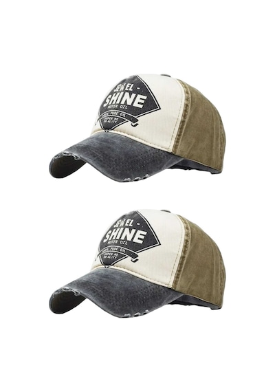 Tezzgelsin Unisex Eskitme Jewel Shine Ayarlanabilir Beyzbol Kep Şapka Baseball Şapka 2'li Set Siyah Siyah