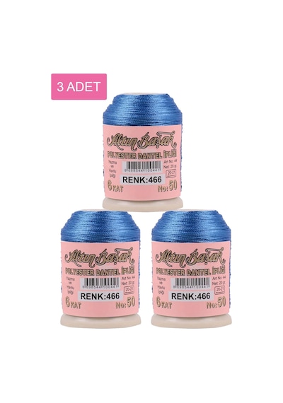 3 Adet Altınbaşak Oya Ve Dantel İpi 20 Gr - Royaleks - No: 466
