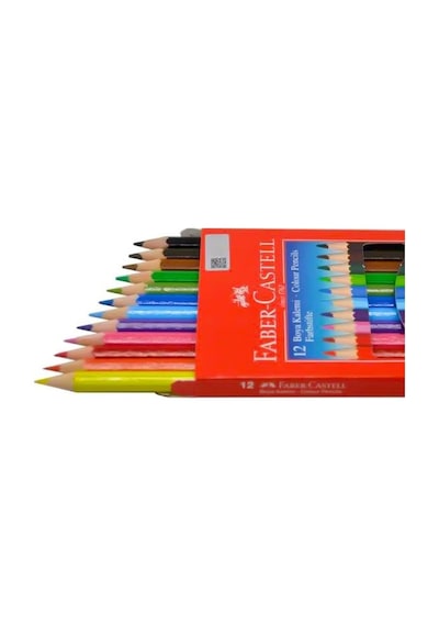 Faber Castell Kuru Boya Kalemi 12 Li 5 Adet Çok Renkli