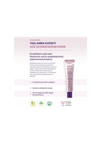 Hyaluronic Yaşlanma Karşıtı Göz Çevresi Bakım Kremi 35+ 25 Gr