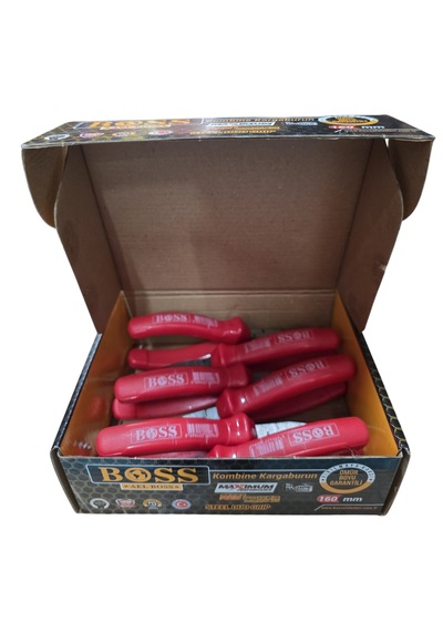 Boss 160 Mm Gümüş 85638 Oksit Kargaburun Kırmızı İzole 6 Adet