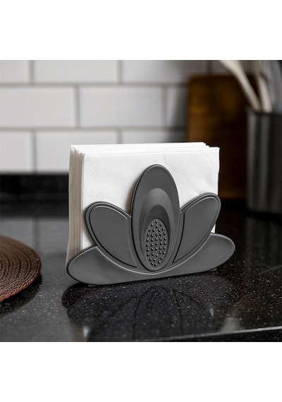 Porsima L-0344 Dekoratif Peçetelik Masa Üstü Peçetelik 4 X12cm Antrasit Antrasit