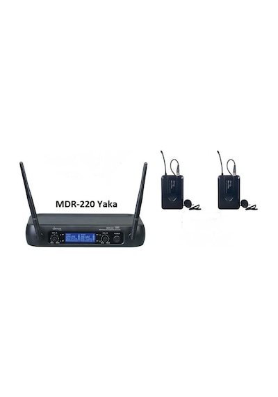 Denox Mdr-220 Çift Yaka Kablosuz Telsiz Mikrofon Seti