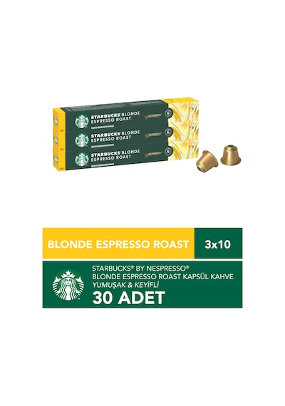 Starbucks By Nespresso Blonde Espresso Kapsül Kahve 3 X 10 Adet Kapsül Kahve