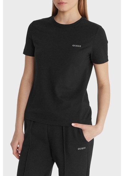 Guess Bayan T Shirt V6rı07 J1314 Jblk Siyah Siyah