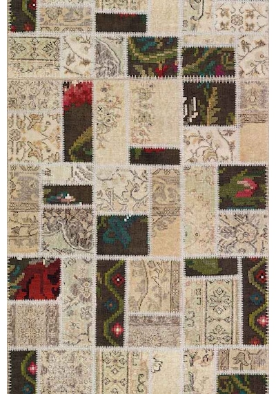 Krem Patchwork Dokuma Leke Tutmaz Masa Örtüsü Mso289n11