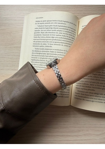 Retro Minimal Metal Kordon Vintage Kadın Kol Saati Kare Altın 38246886