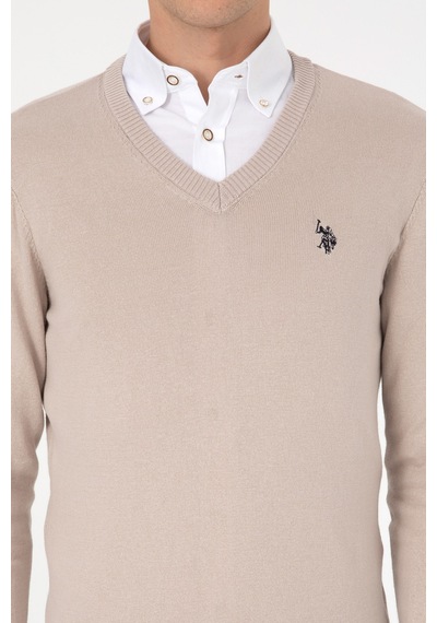 U.s. Polo Assn. Erkek Taş Kazak /triko 50313662-vr049 Tas