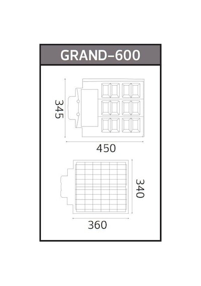 Horoz 074 009 0600 Grand 600 6400k Beyaz Işık Solar Sokak Lambası