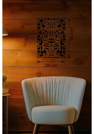 Mey İthalat Otantik Lale Motifli Ahşap Duvar Tablosu - 25x35 Cm Lazer Kesim Dekoratif Pano Çok Renkli