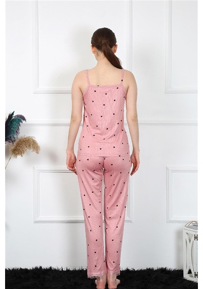 Akbeniz Kadın İp Askılı Somon Pijama Takım 4138 - M Somon