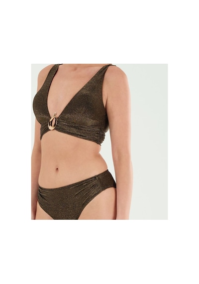 Louren Kadın Siyah Simli Desenli Aksesuar Detaylı İnce Kaplı Geniş Üçgen Bikini Takımı Siyah Simli Louren Kadın Siyah Simli Desenli Aksesuar Detaylı İnce Kaplı Geniş Üçgen Bikini Takımı Siyah Simli