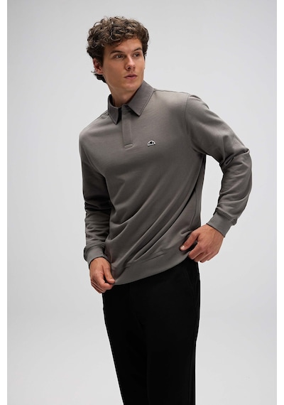 Ellesse Erkek Polo Yaka Sweat Em607-ant Antrasit Antrasit