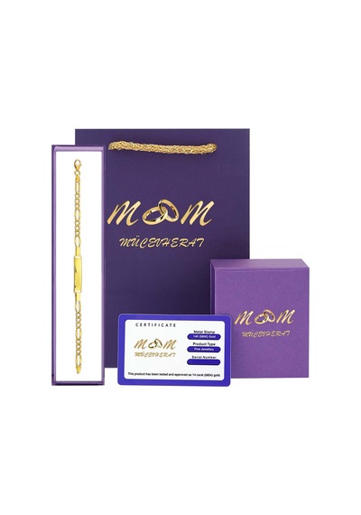 Moom Mücevherat Çocuk 14 Ayar Altın Künye N11.8034 Sarı Altın