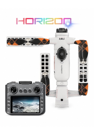 Horızon Ae22 Dron Gps Destekli Katlanabilir Hd Kameralı Su Püskürtmeli Led Işıklı Wifi Canlı Görüntü 360 Derece Dönüşlü Brushless Motor Engel Tanımalı Elektirikli Kamera Ekranlı Kumandalı