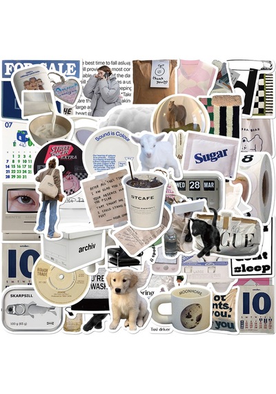 Vintage Instagram Macbook Notebook Tablet Telefon Ajanda Laptop Defter Sticker Seti Diğer