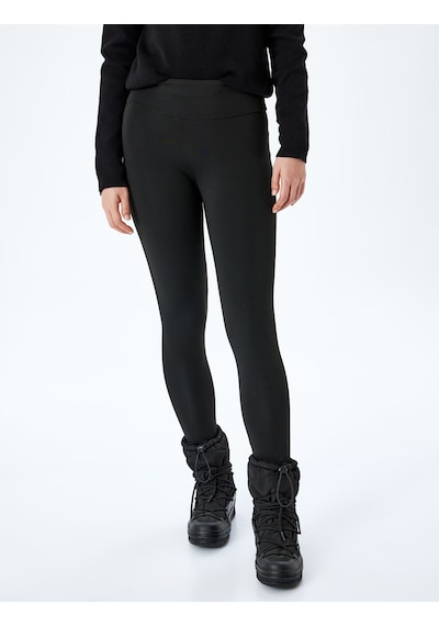 Koton Yüksek Bel Slim Fit Spor Tayt Siyah 5wak40325nk