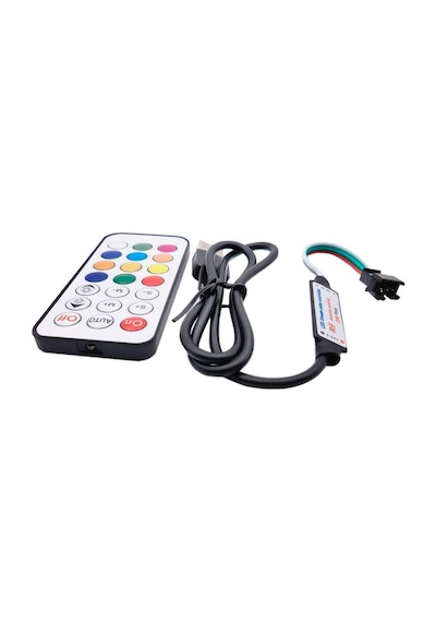 Tr Ws2812b /sk6812 Led Piksel Kontrol Cihazı Usb Rf 14/17/21 Tuşlu Uzaktan Kumandalı Dc5-24v Usb 21 Anahtar 3pin Ws2 Genel