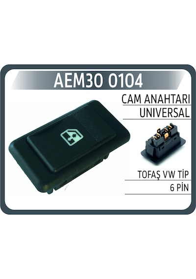 Aem Cam Anahtarı Un4ersal Tofaş Vw Tip 6 Pin Aem30 0104