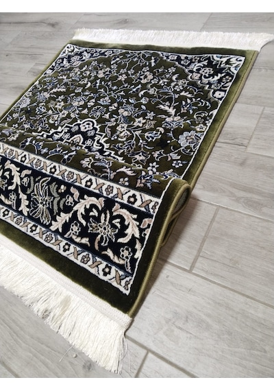 001 Yeşil 4mm Medine-i Münevvere Model Dokuma Seccade