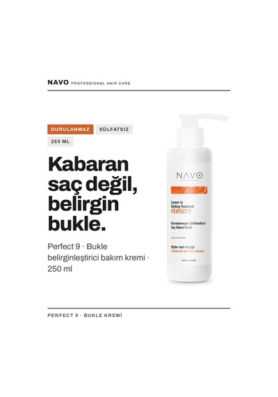 Bukle Belirginleştirici Durulanmayan Saç Kremi - Kıvırcık Saçlar İçin - Sülfatsız - 250ml