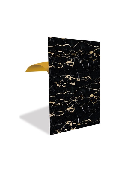 Tink Kendinden Yapışkanlı Gold Siyah Desenli Pvc Panel 41x62 Cm