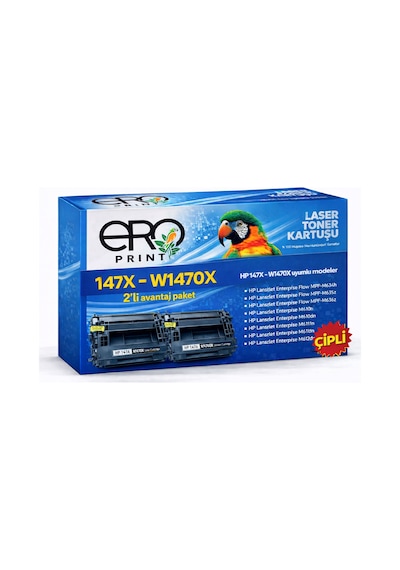 Hp 147x - W1470x Çipli Uyumlu Toner - 25200 Sayfalık - 2'li  Paket