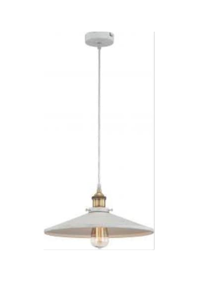 Mylights Retro Rustik Mat Beyaz Metal Sarkıt Avize 40 Cm