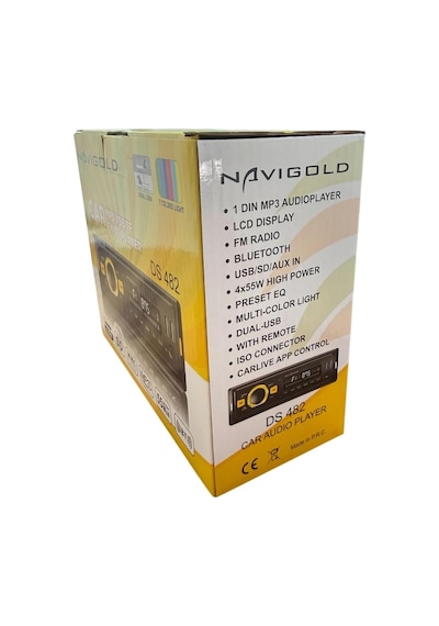 Navigold Ds 482 Bluetooth'lu Usb/sd/mmc/fm Destekli Oto Teyp - 7 Renk Işıklı Mp3 Çalar