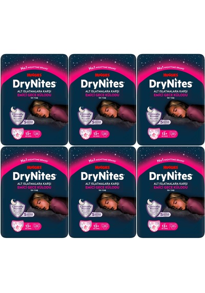 Drynites Emici Gece/külot Bez Kız 13+ Yaş 48-60kg Xl 120 Adet XL 6'lı