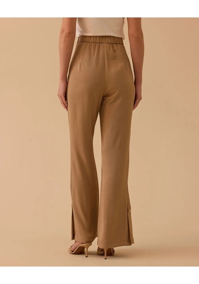 Scl Paça Detaylı Tam Boy Pantolon Camel