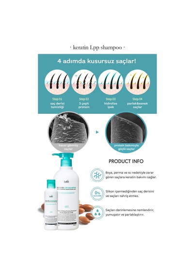 Lador Kuru Ve Hasarlı Saçlar Için Profesyonel Bakım Şampuanı Lpp Keratin Shampoo 150ml