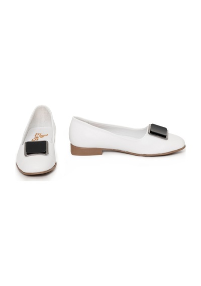 Twoegoist Kadın Deri Loafer Babet Casual Ayakkabı 001