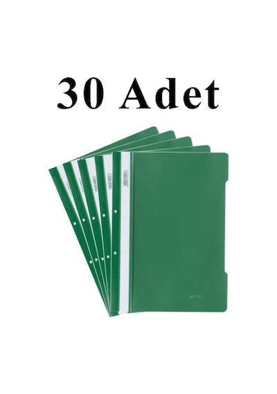 A4 Yeşil Telli Dosya 1 Paket 30 Adet