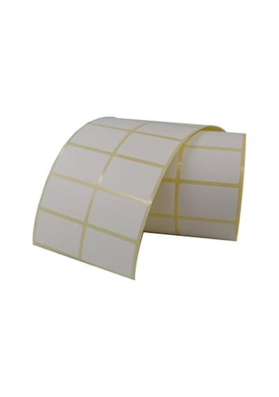 Kuşe Etiket 50mm X 30mm Ruloda 3000 Adet Yan Yana 2 Li 40mm Kuka Çapında Barkod Yazıcı Etiketi 1