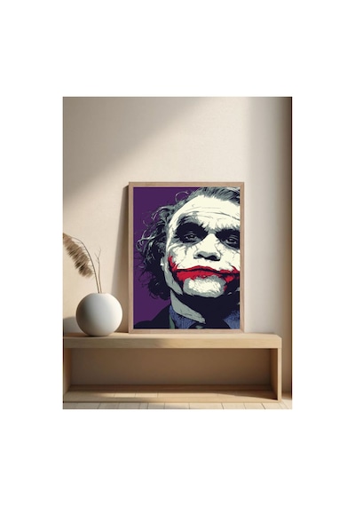 Joker Doğal Ahşap Çerçeveli Tek Parça Dekoratif Tablo Çok Renkli - 820355371 Çok Renkli