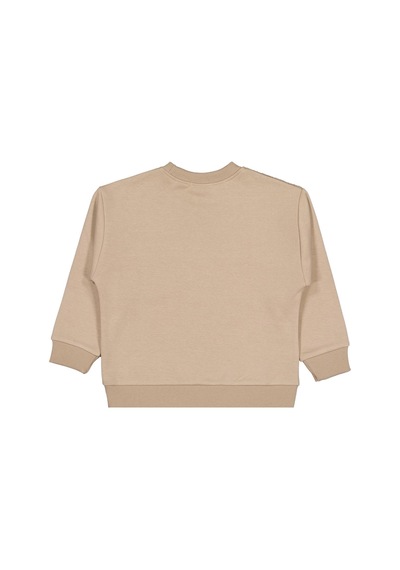 Civil Boys Peluş Garnili 2-5 Yaş Sweatshirt - Kahverengi Açık Kahverengi